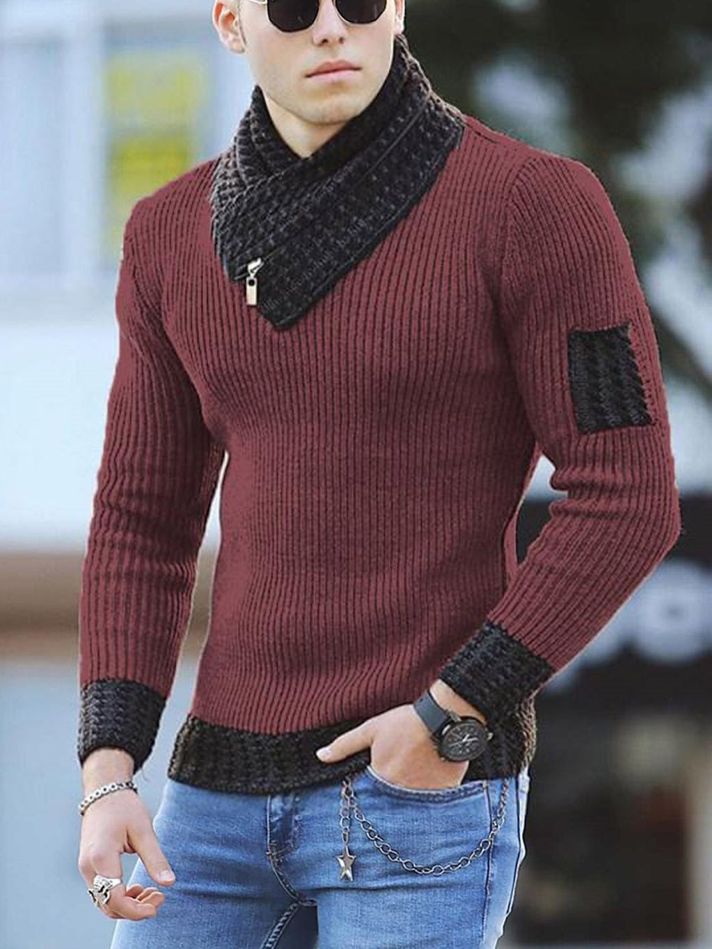 Calvin Men’s Knitted Turtleneck Sweater