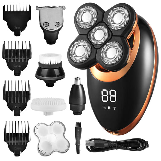 Rechargeable Waterproof Electric Shaver Grooming Kit