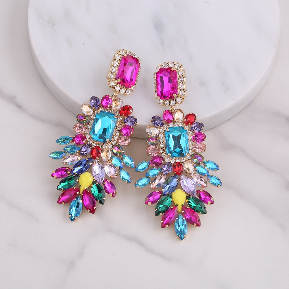 Madonna Crystal Rhinestone Earrings