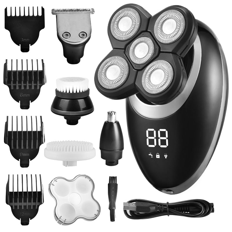 Rechargeable Waterproof Electric Shaver Grooming Kit