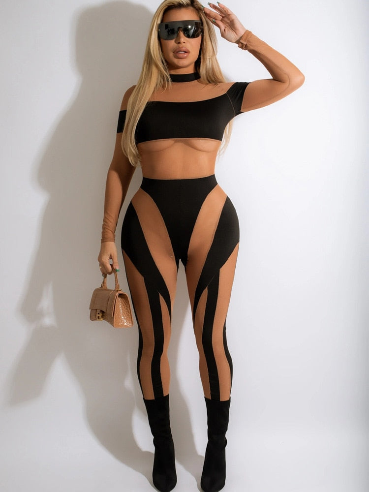 Act Bad Sexy Sheer Jumpsuit