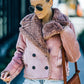 Fiercely Savvy Plush Suede Double-Breasted Jacket