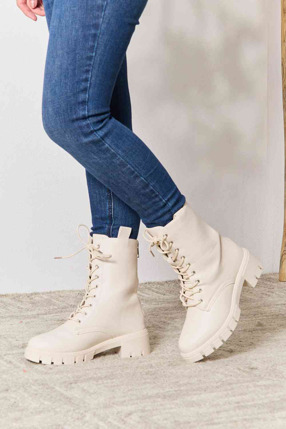 Celesia Zip Back Combat Boots