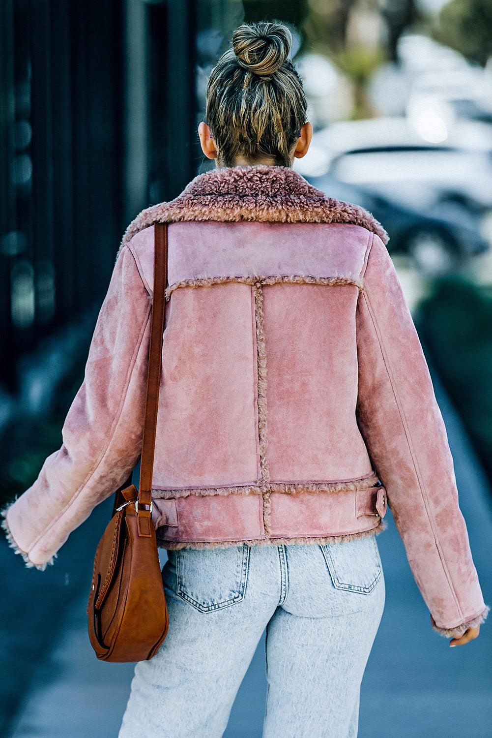 Fiercely Savvy Plush Suede Double-Breasted Jacket