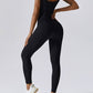 Wide Strap Sleeveless Active Jumpsuit