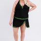 Chic Curvy Leopard Halter Neck Two-Piece