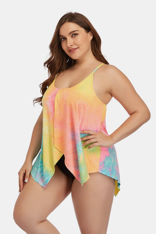 Chic Curvy Cotton Candy Two-Piece Swim Set