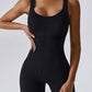 Wide Strap Sleeveless Active Jumpsuit