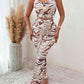 Double Swirl Wide Leg Jumpsuit