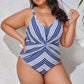 Chic Curvy Striped One-Piece Swimsuit