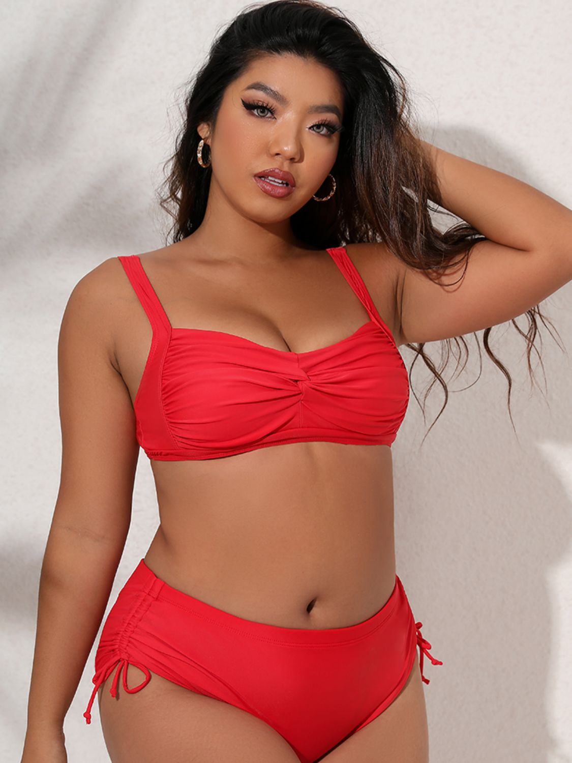 Chic Curvy Twist Tied Bikini Set