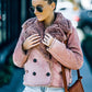 Fiercely Savvy Plush Suede Double-Breasted Jacket