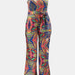 Chic Curvy No Time Printed Jumpsuit with Pockets