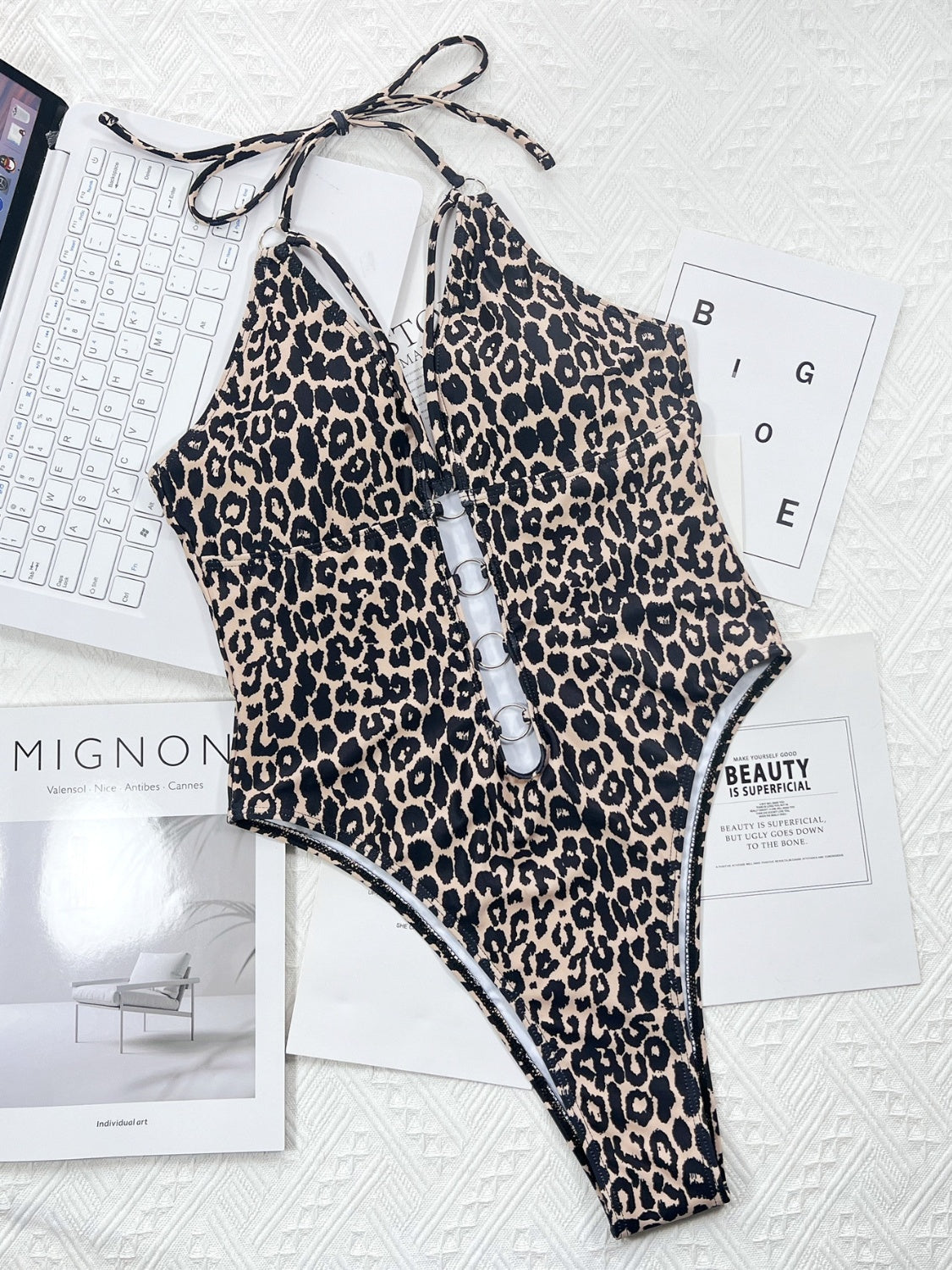 Leopard Cutout One-Piece Monokini