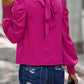 Dream Tie-Back Puff Sleeve Blouse