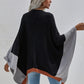 Mary Rib-Knit Handkerchief Poncho