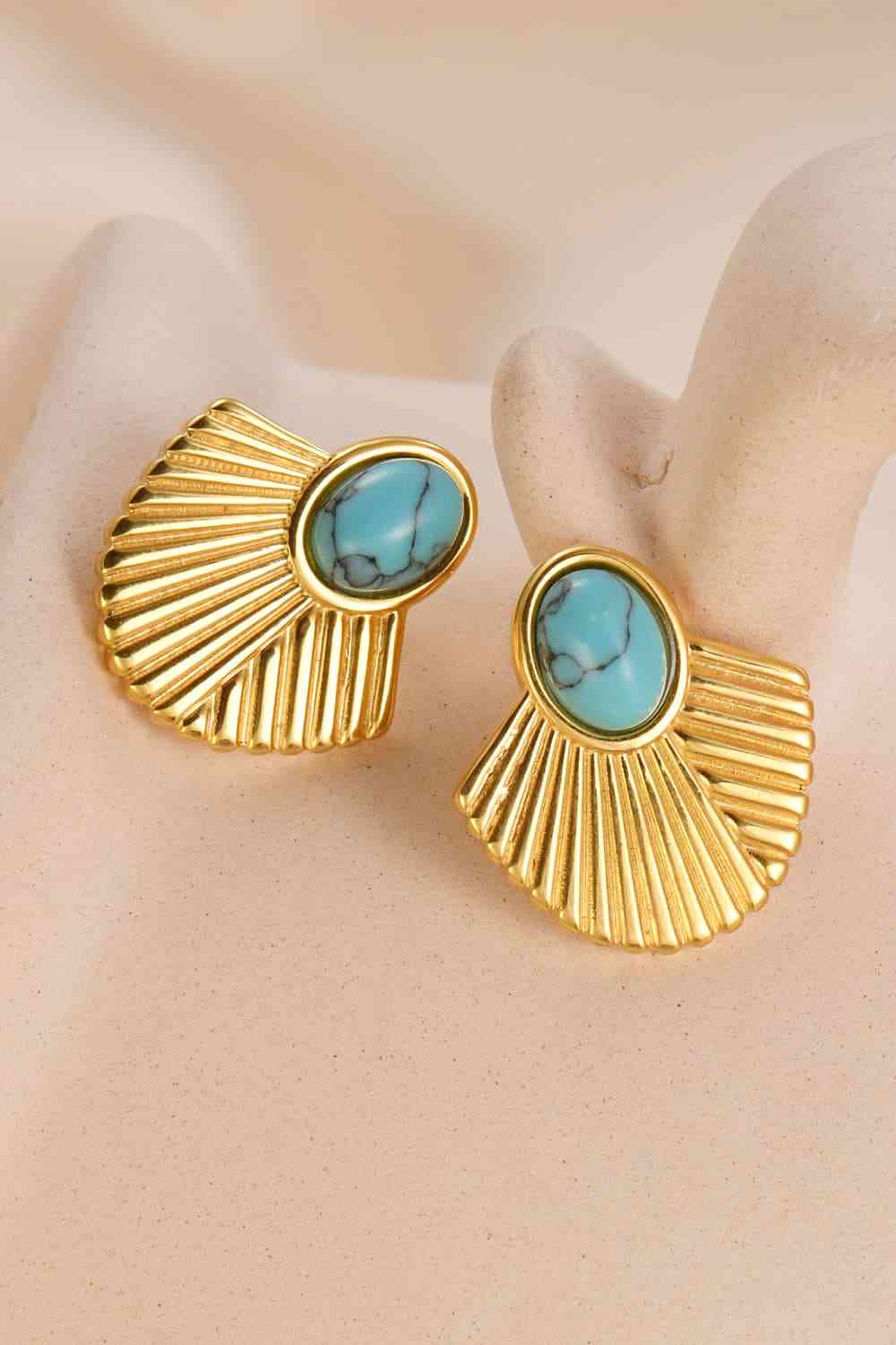 Dana Turquoise  Stud Earrings