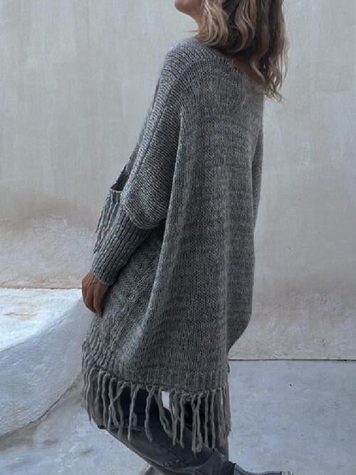 Back To The Basics Fringe Sweater