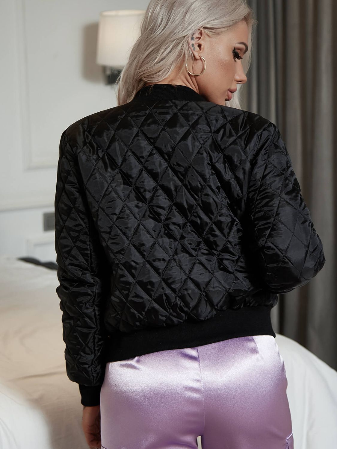 The Chi Quilted Bomber Jacket