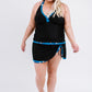 Chic Curvy Leopard Halter Neck Two-Piece