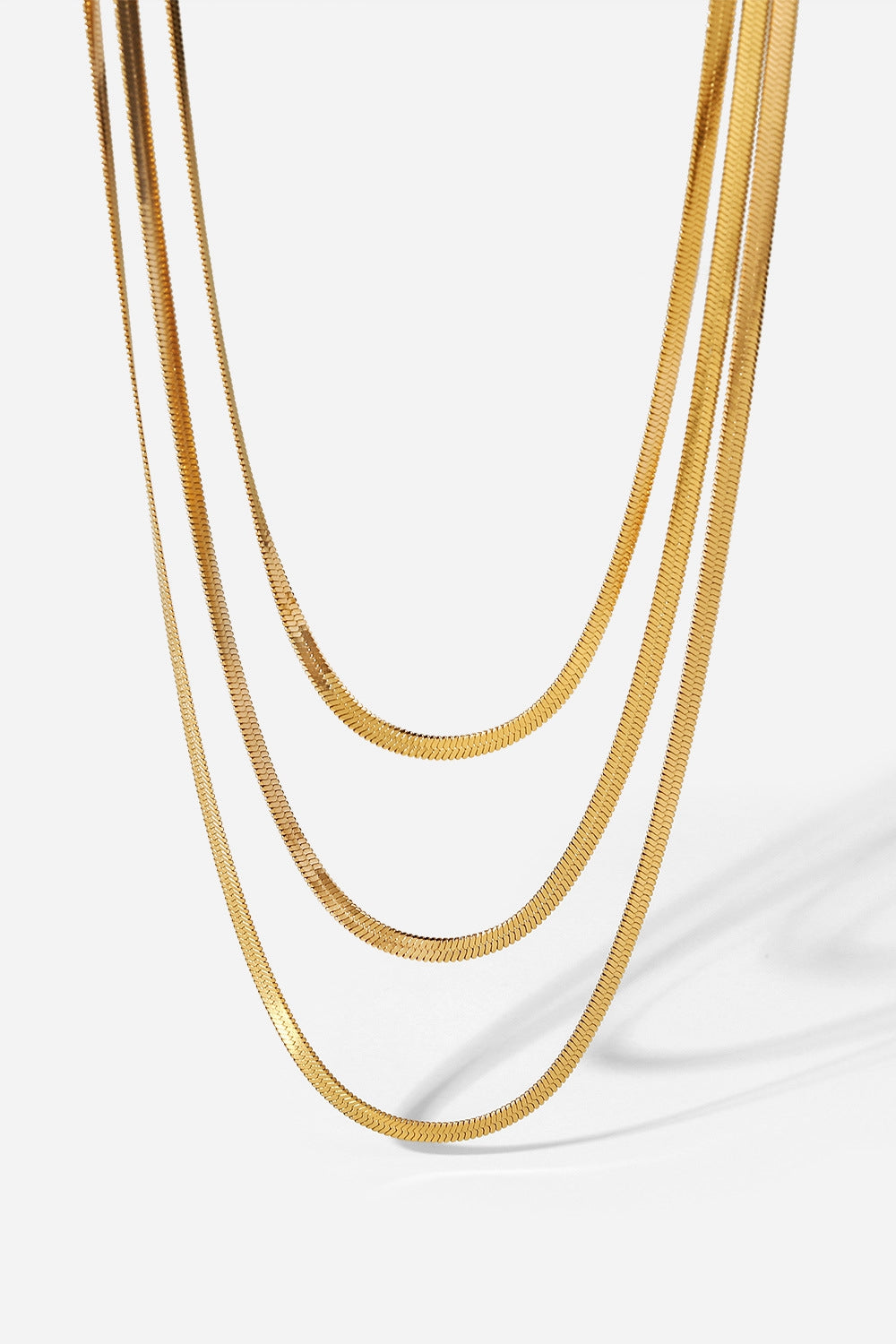 Tia Triple-Layered Snake Chain Necklace