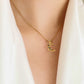 Zircon Moon Pendant Necklace