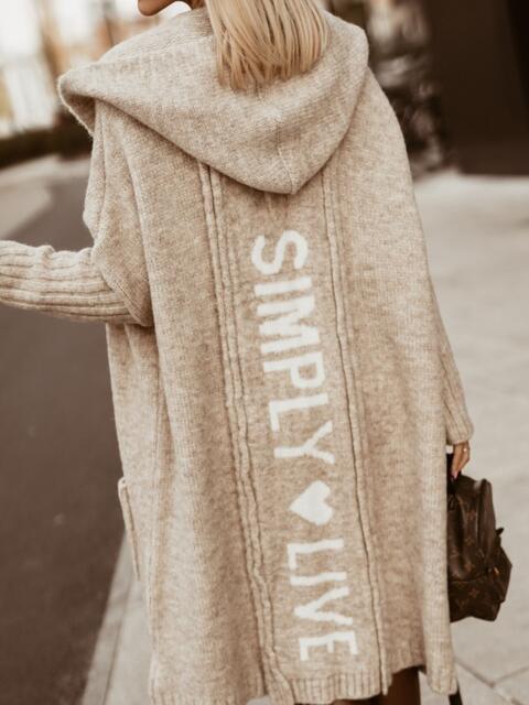 SIMPLY LIVE CHIC Hooded Cardigan