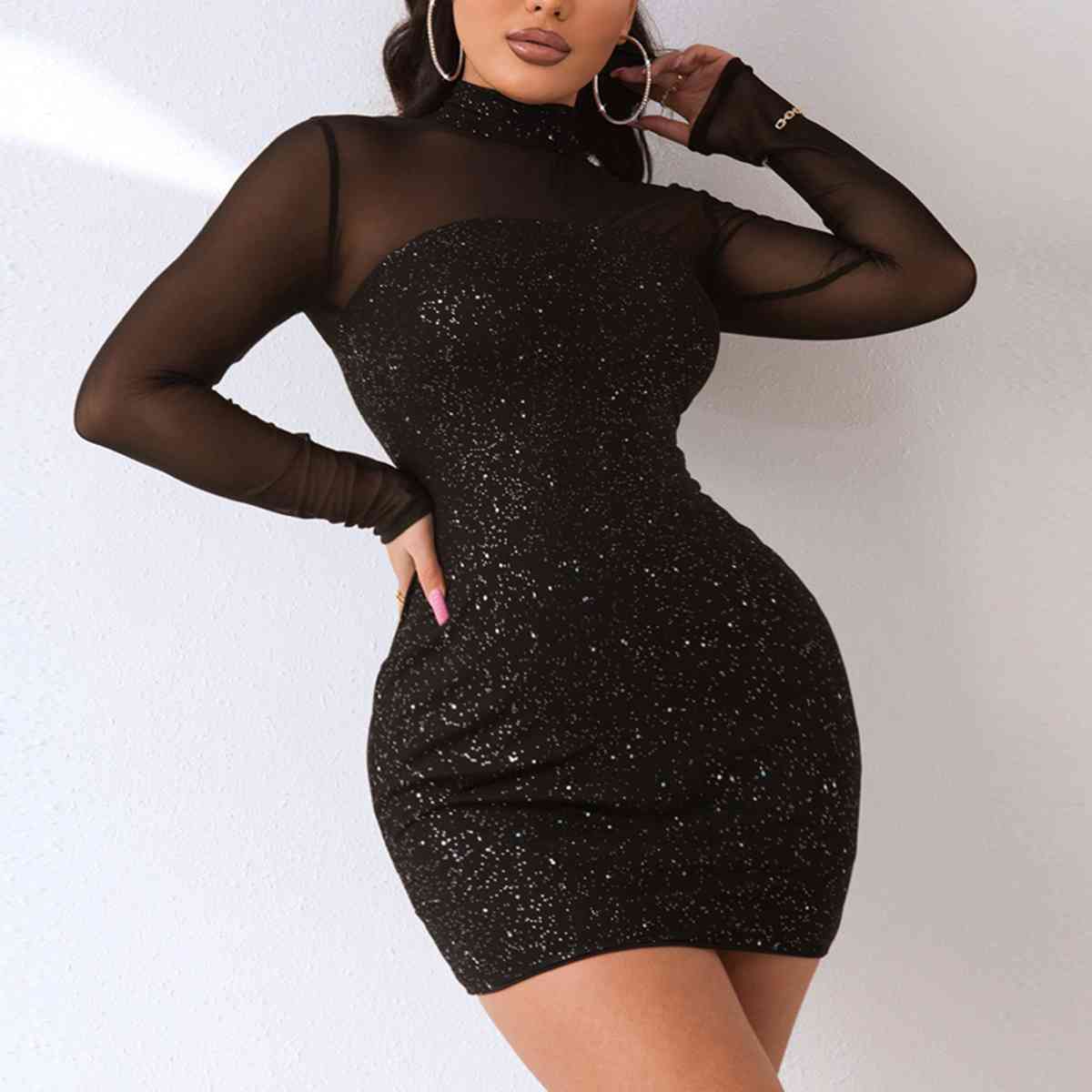 Out Of Your League Sequin Mesh Dress