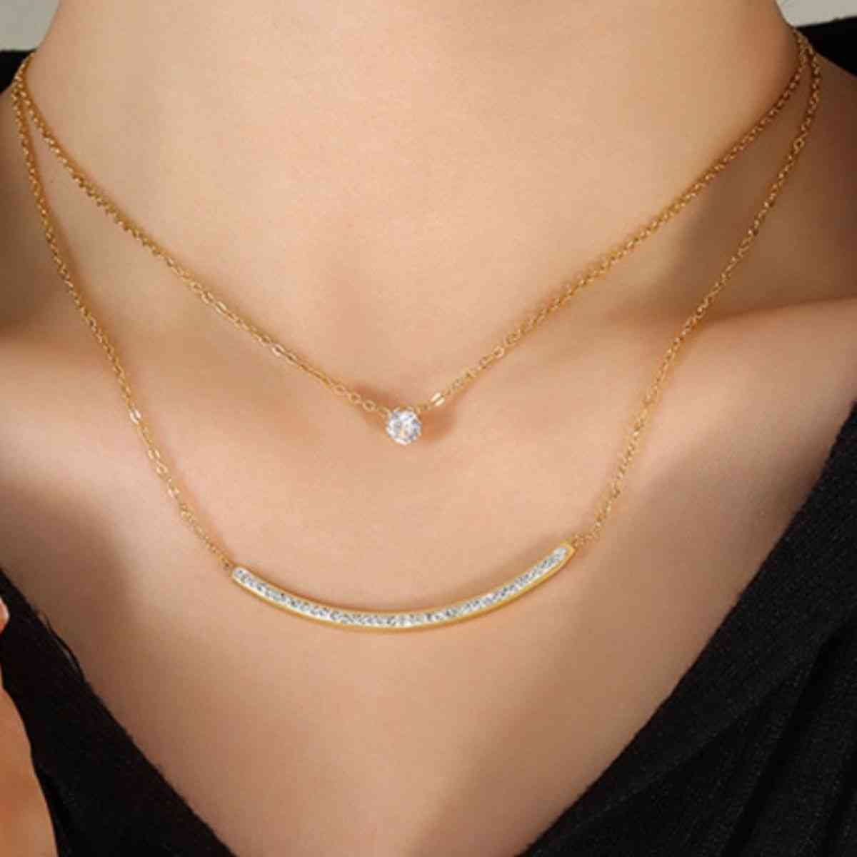 Center of Attention Double-Layered Necklace