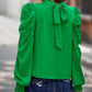 Dream Tie-Back Puff Sleeve Blouse