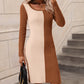 Double Or Nothing Slit Sweater Dress