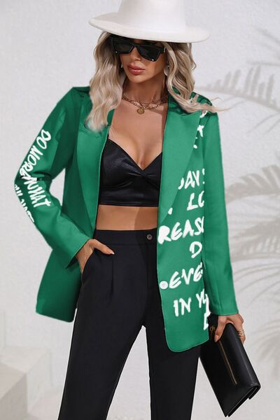 Lost For Words Graphic Blazer