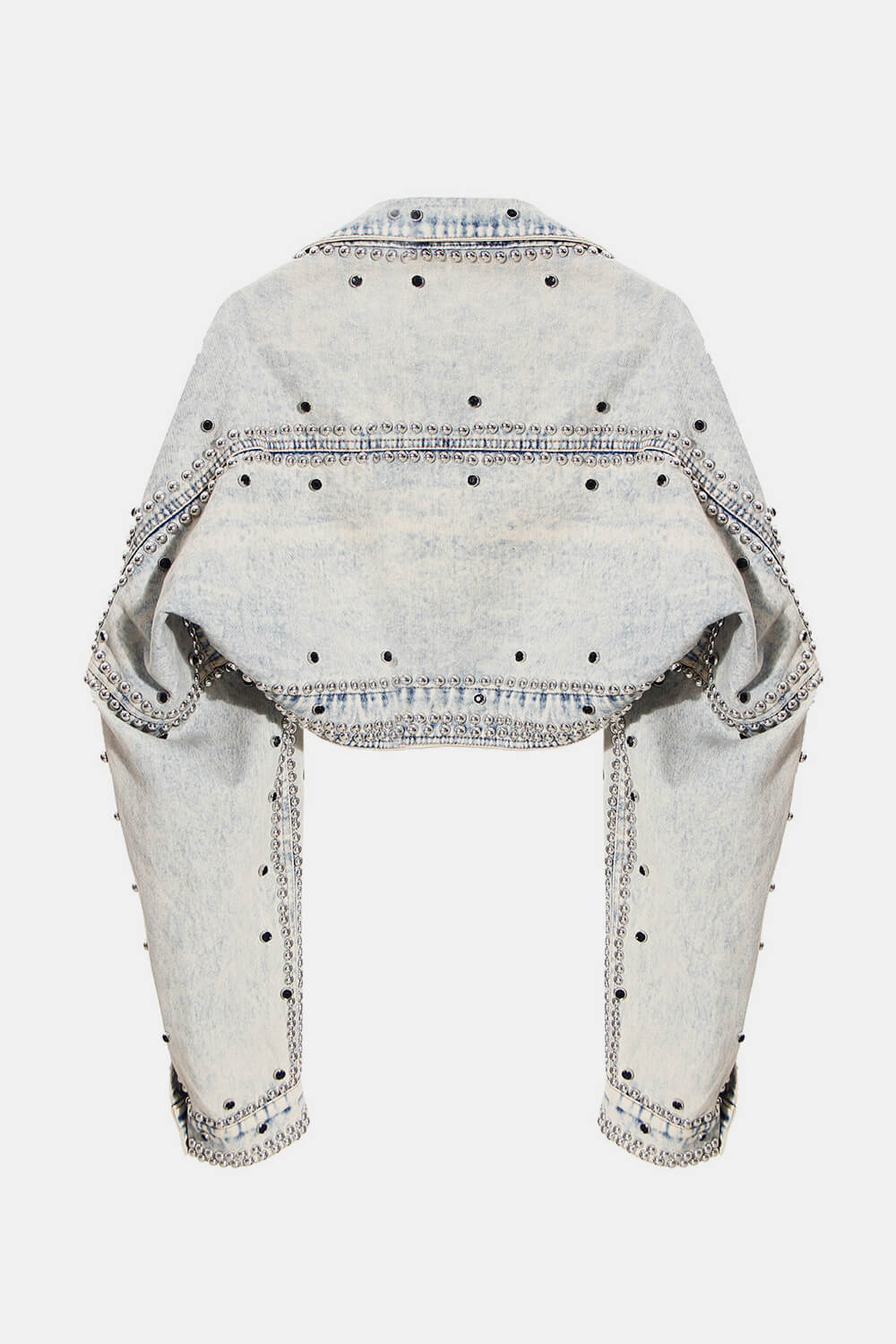 Rock With Me Studded Denim Bolero Jacket