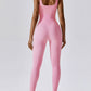 Wide Strap Sleeveless Active Jumpsuit