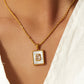 Think Outside The Box Square Pendant Necklace