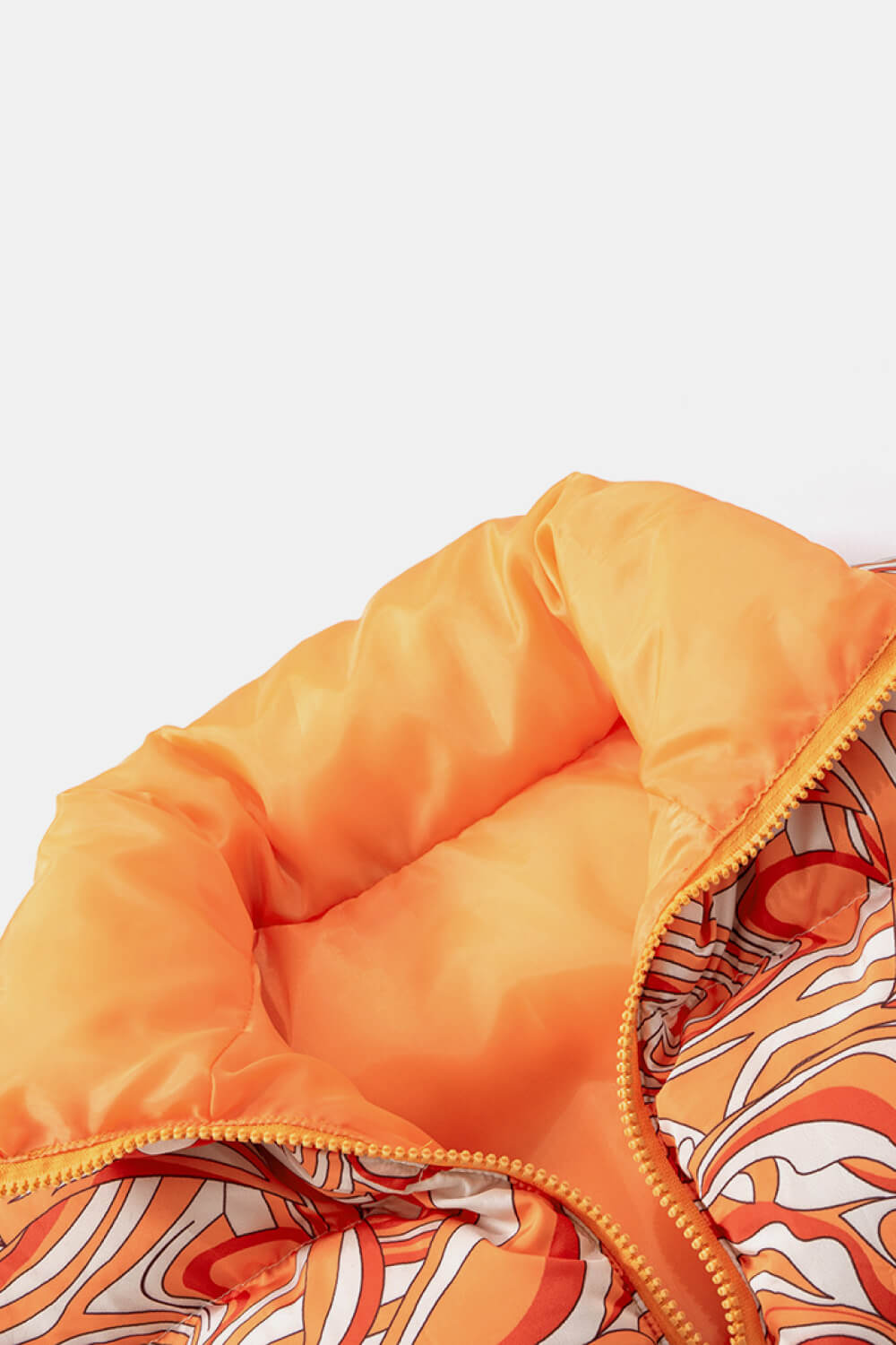 Orange Swirl Puffer Vest