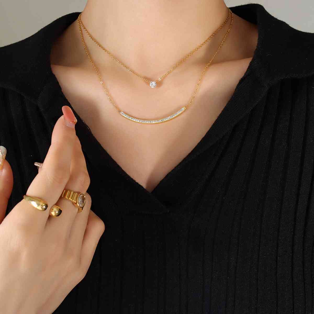 Center of Attention Double-Layered Necklace