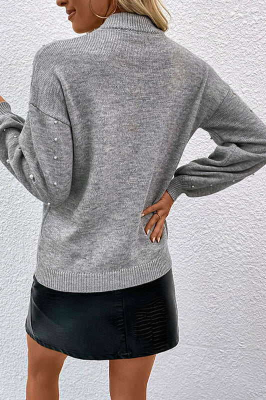 Reminisce Pearl Dropped Shoulder Sweater