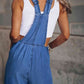 Candace Wide Leg Denim Overalls