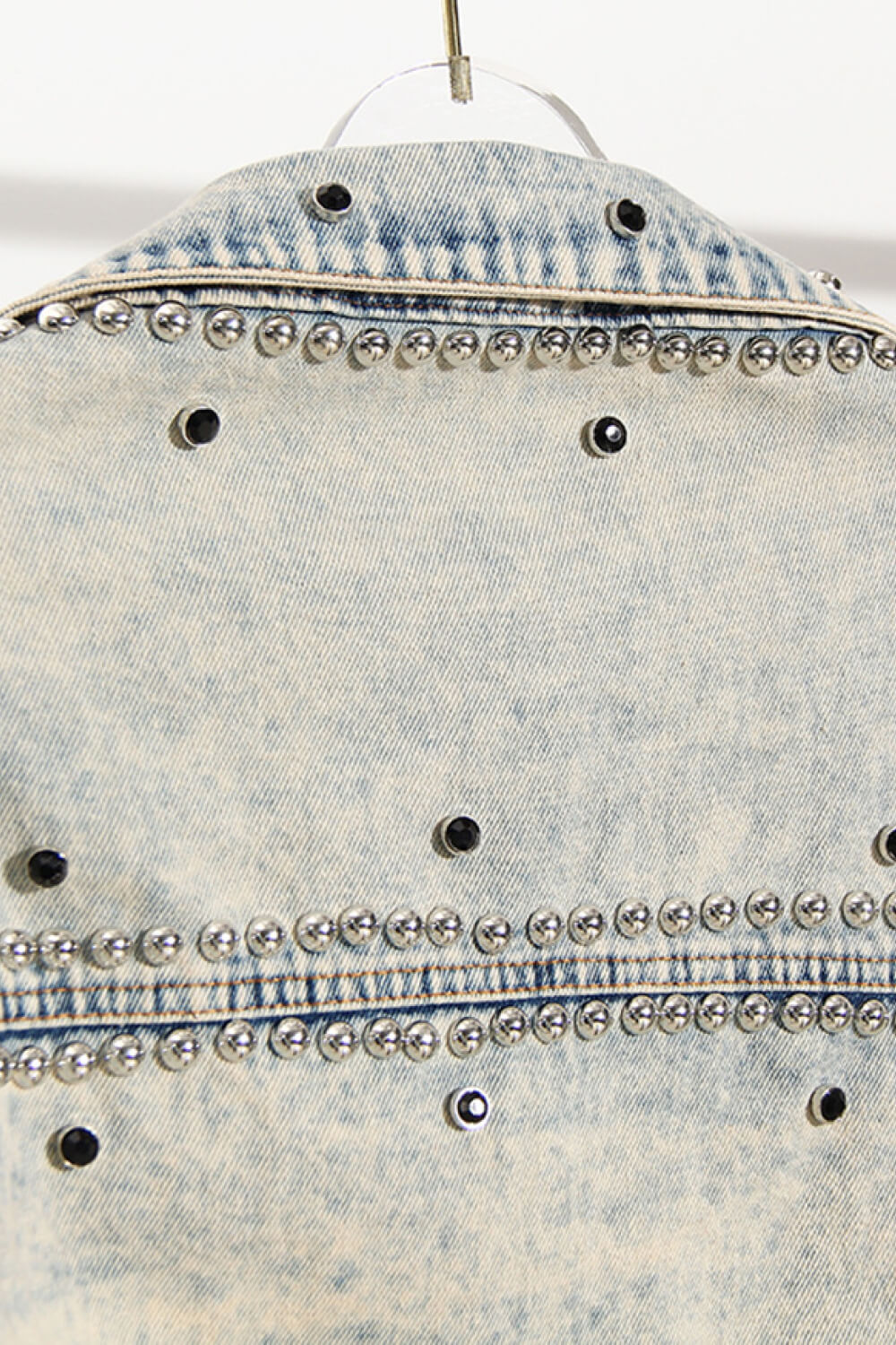 Rock With Me Studded Denim Bolero Jacket